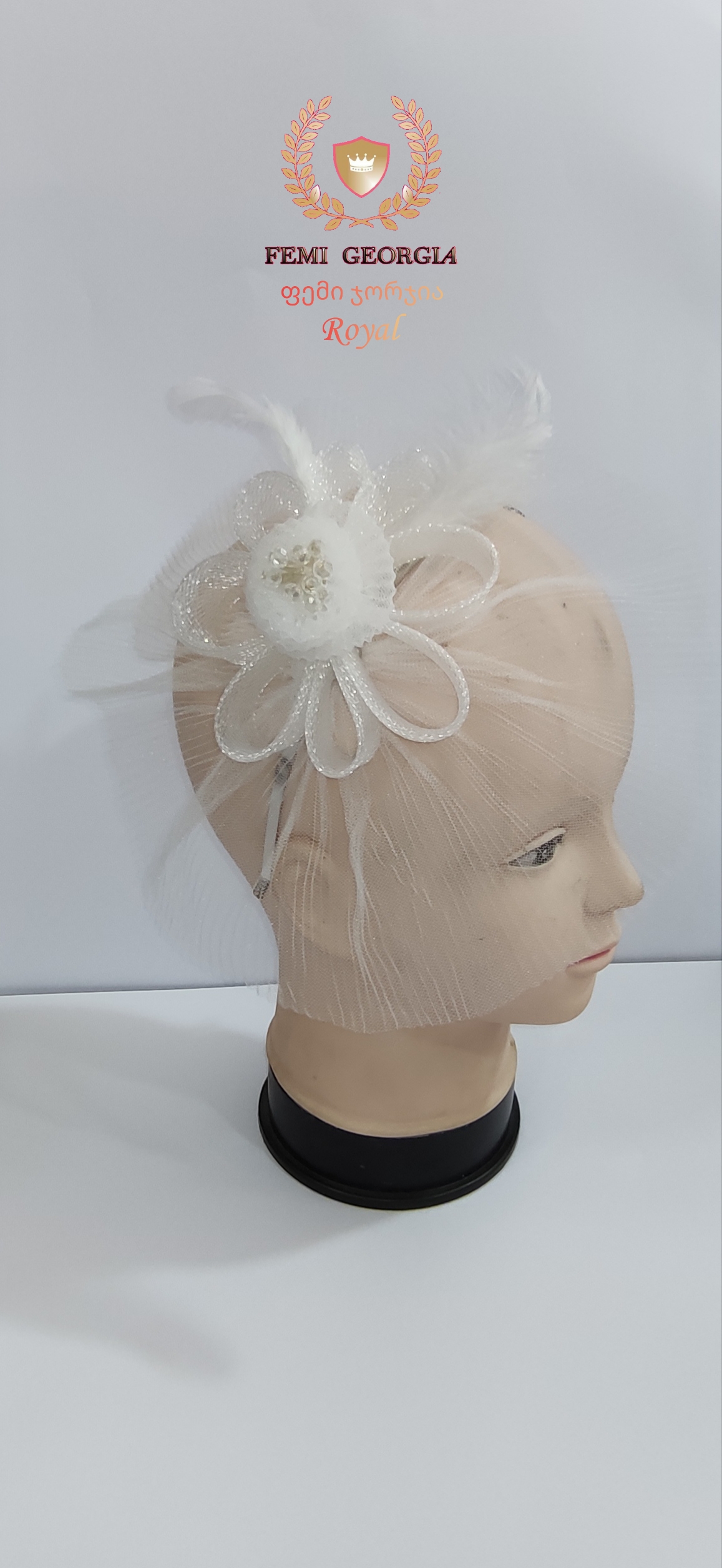 White Fascinator